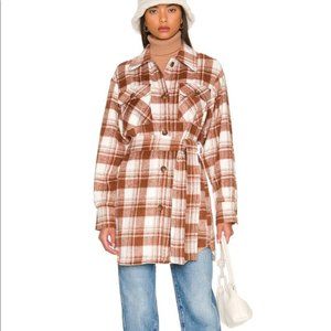 BB Dakota Steve Madden Women's Maverick Shacket Button Down Plaid Jacket